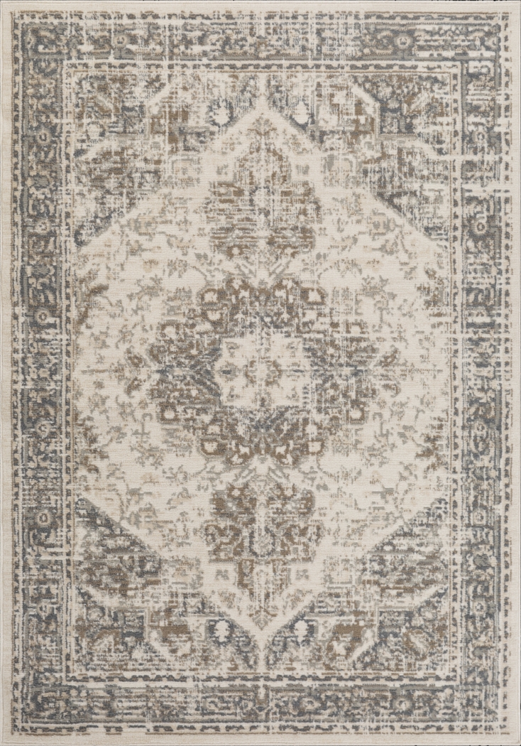 Dorlam Beige 6'7 x 9' Rug - Thumbnail - Image 1