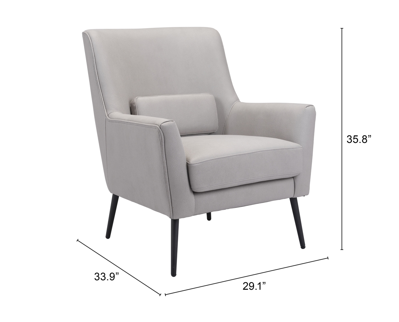 Dorosin Gray Accent Chair - Thumbnail - Image 10