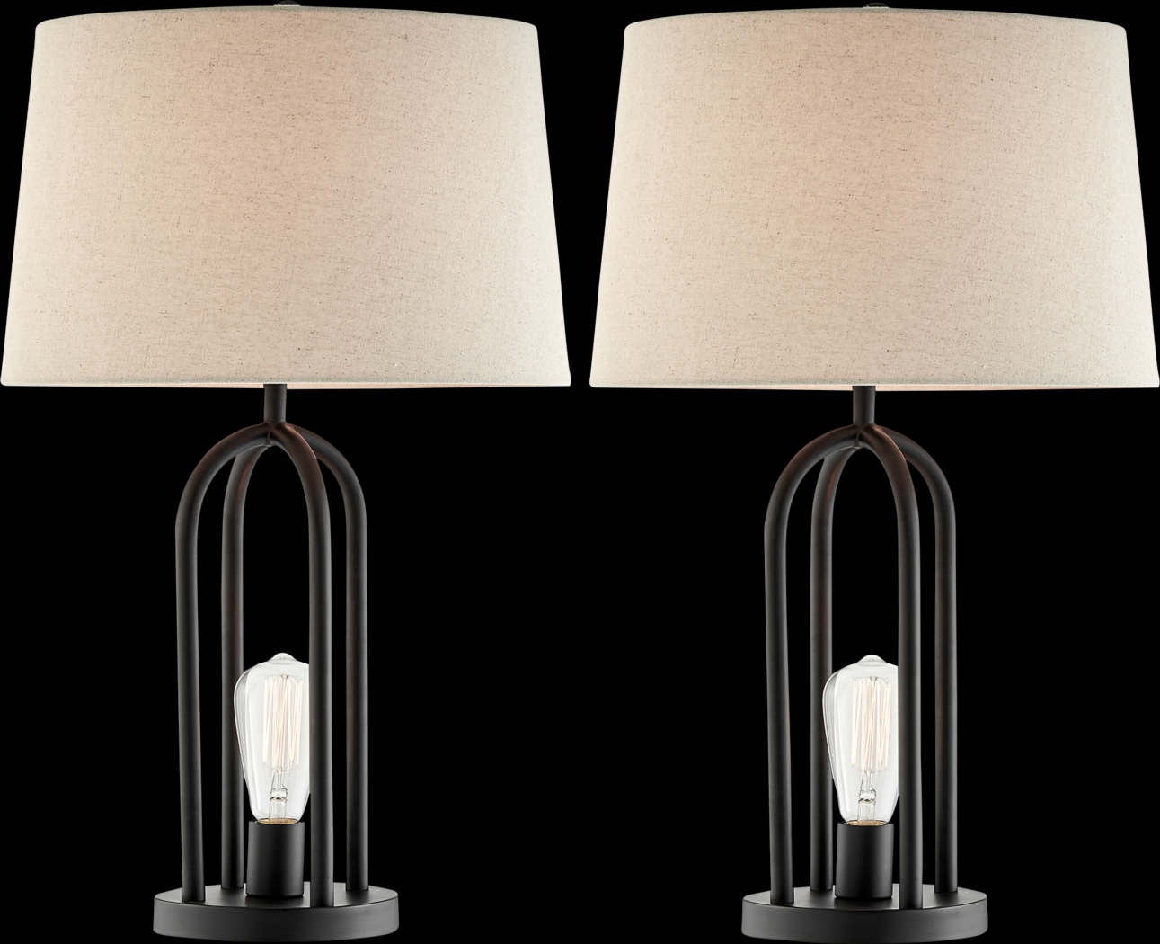 Dorsey Creek Black Table Lamps, Set of 2 - Thumbnail - Image 1