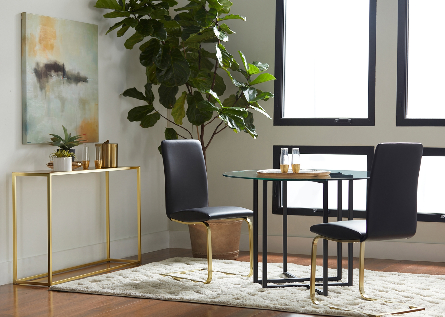 Dorsky Black Dining Table - Thumbnail - Image 7