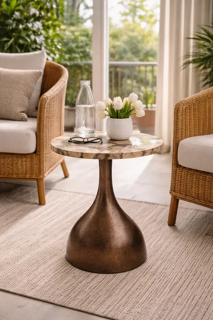 Doruzi Bronze/Brown Accent Table - Thumbnail - Image 3