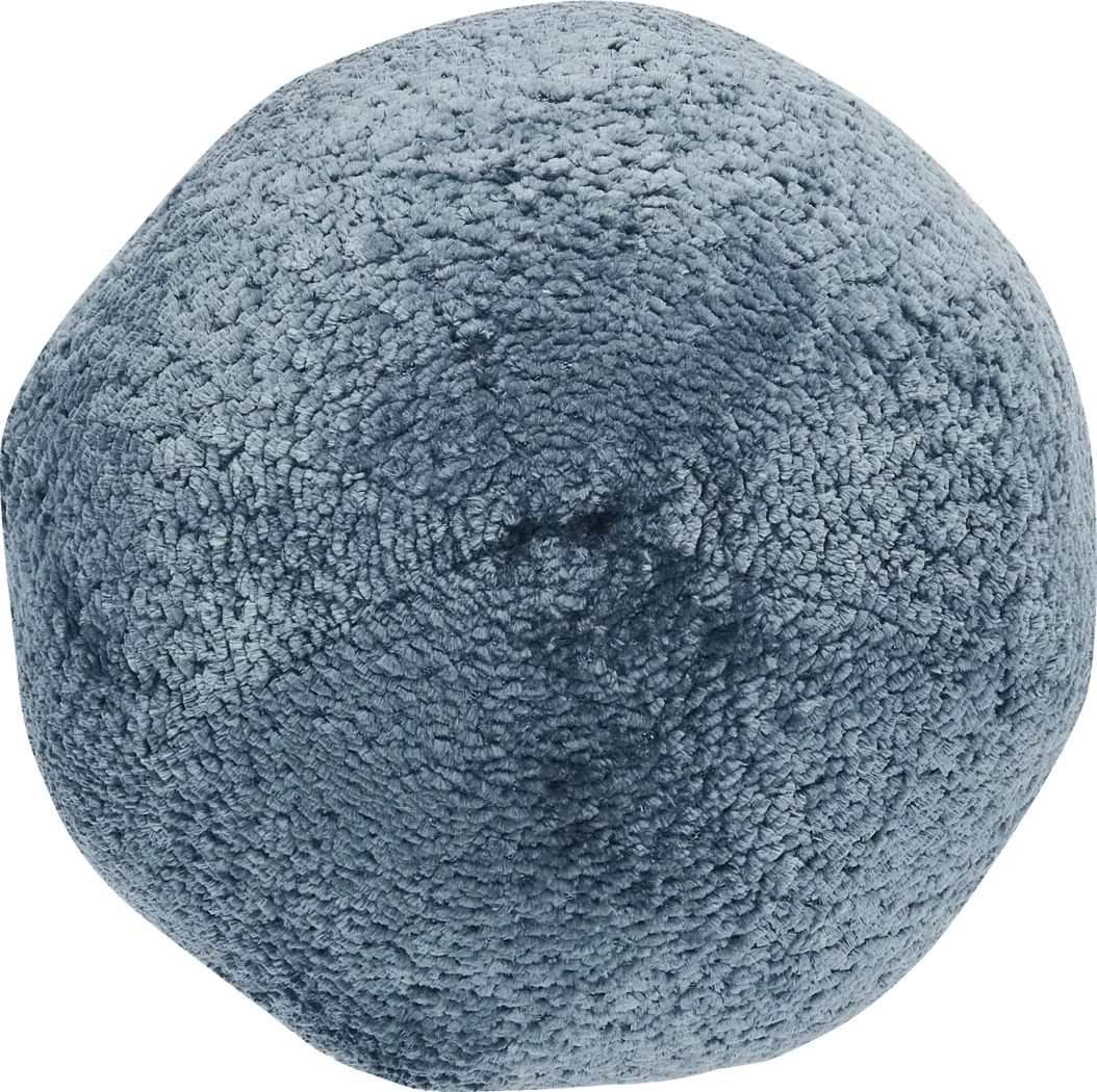 Dory Slate Blue Ball Pillow - Thumbnail - Image 1