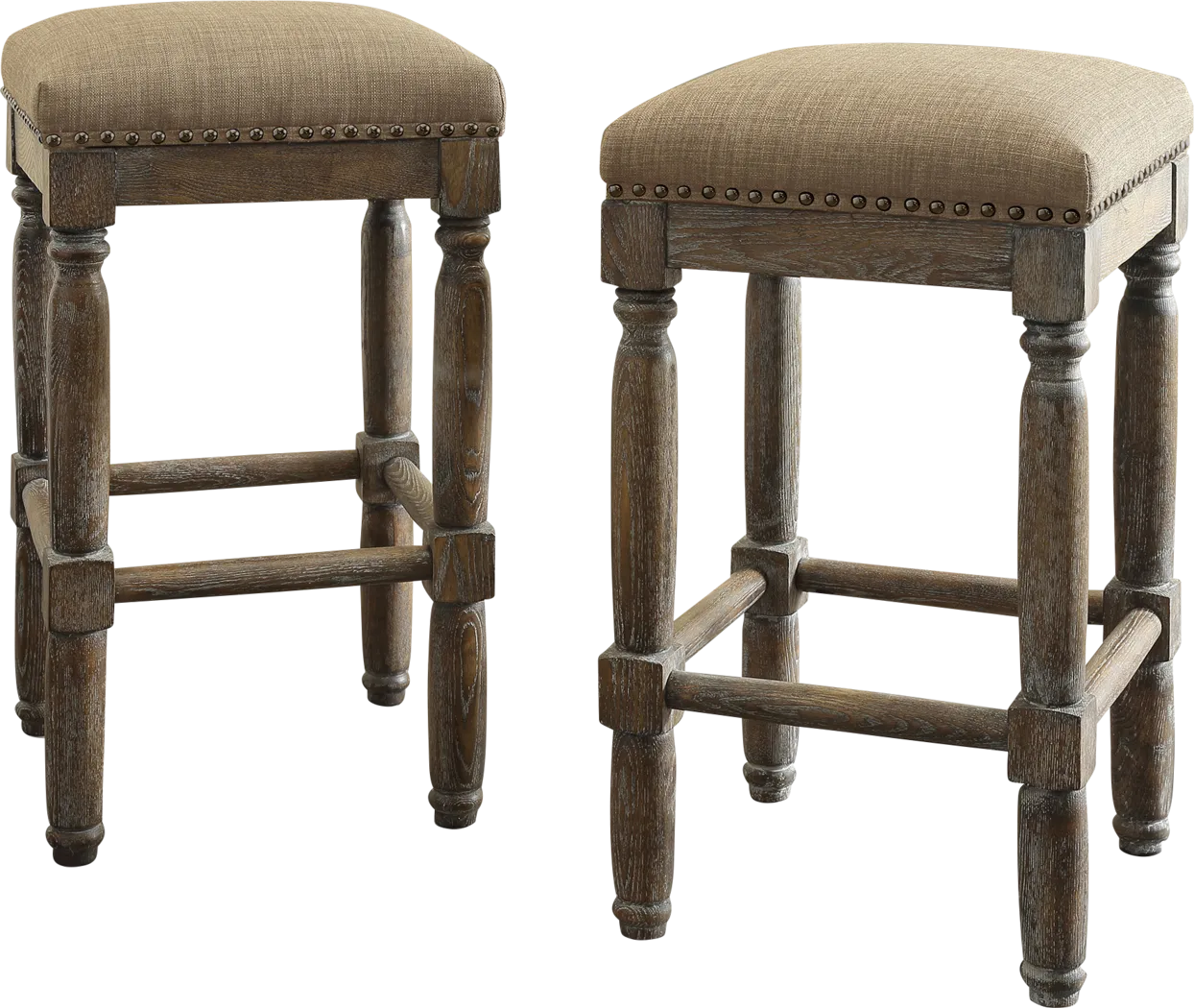 Doswell Sand Counter Height Stool, Set of 2 - Thumbnail - Image 1