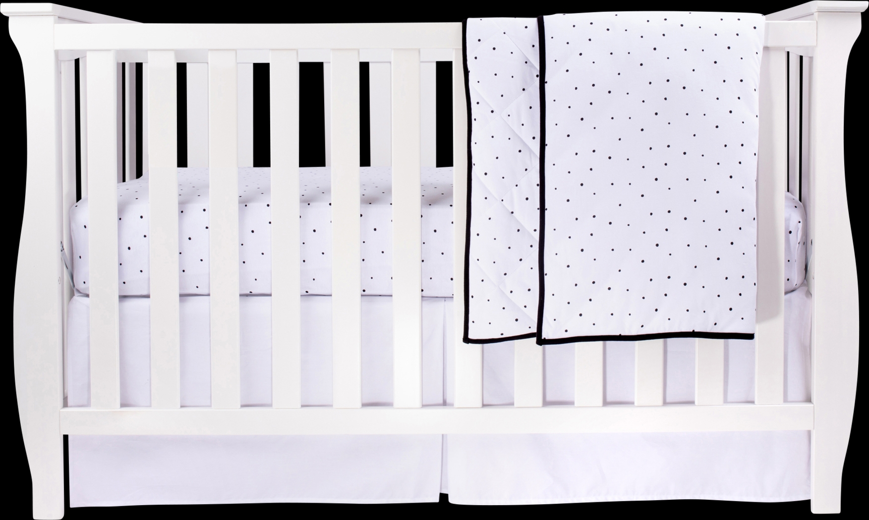 Dotville White 3 Pc Baby Bedding Set - Thumbnail - Image 1