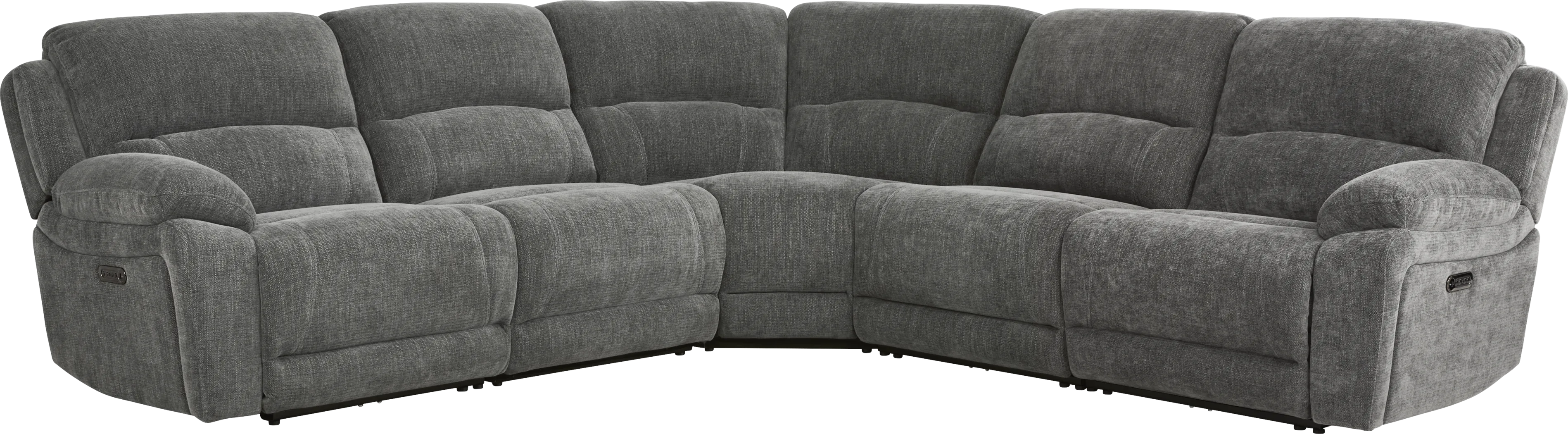 Douglas Park Charcoal 5 Pc Dual Power Reclining Sectional - Thumbnail - Image 3