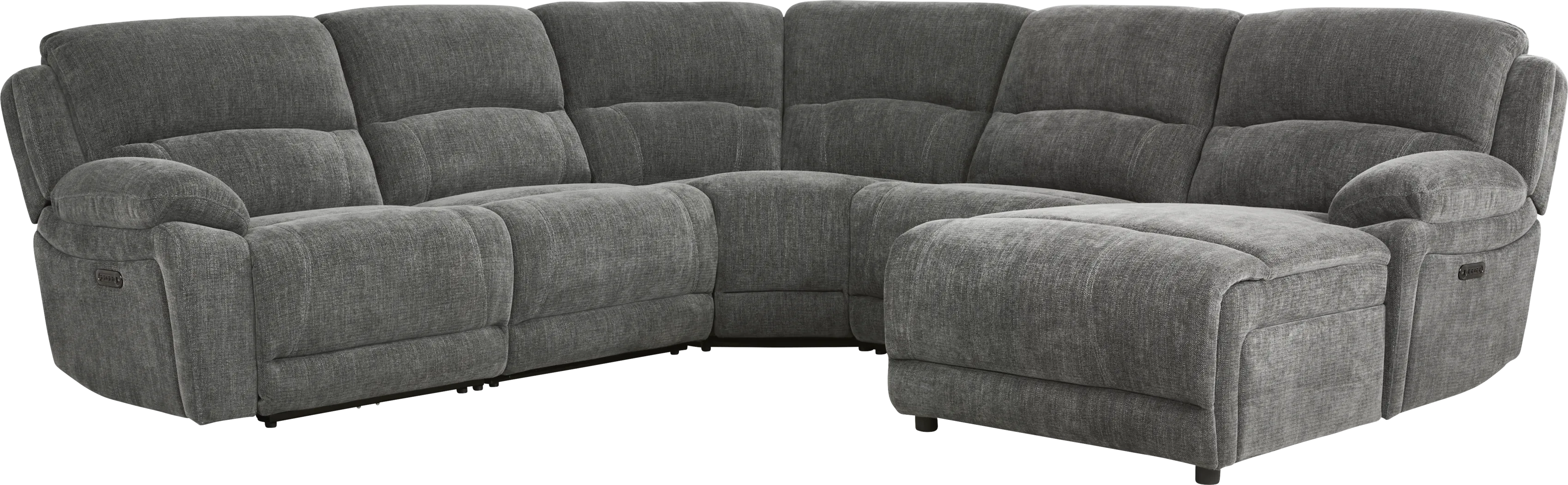 Douglas Park Charcoal 5 Pc Dual Power Reclining Sectional - Thumbnail - Image 3