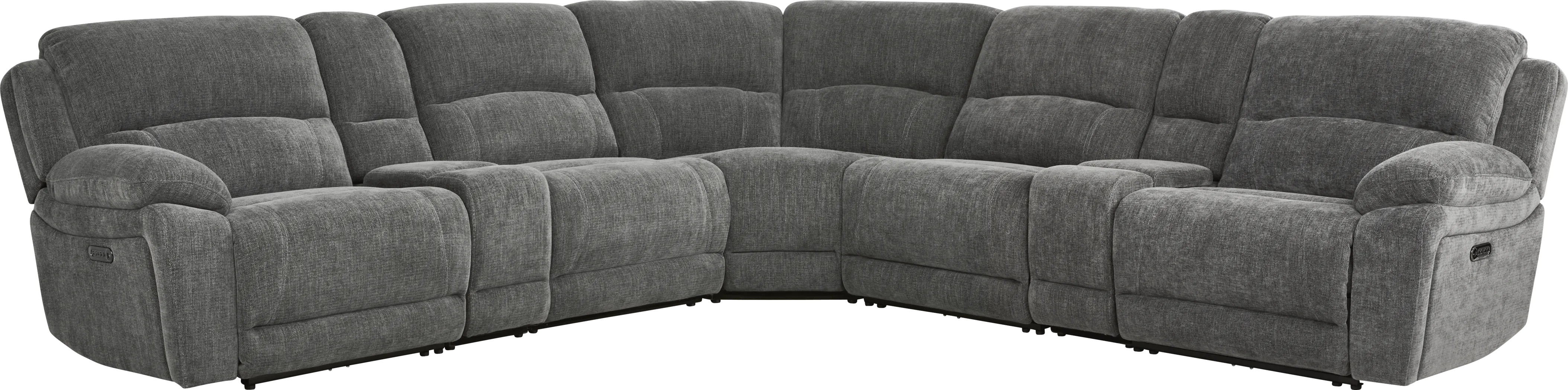 Douglas Park Charcoal 7 Pc Dual Power Reclining Sectional - Thumbnail - Image 3