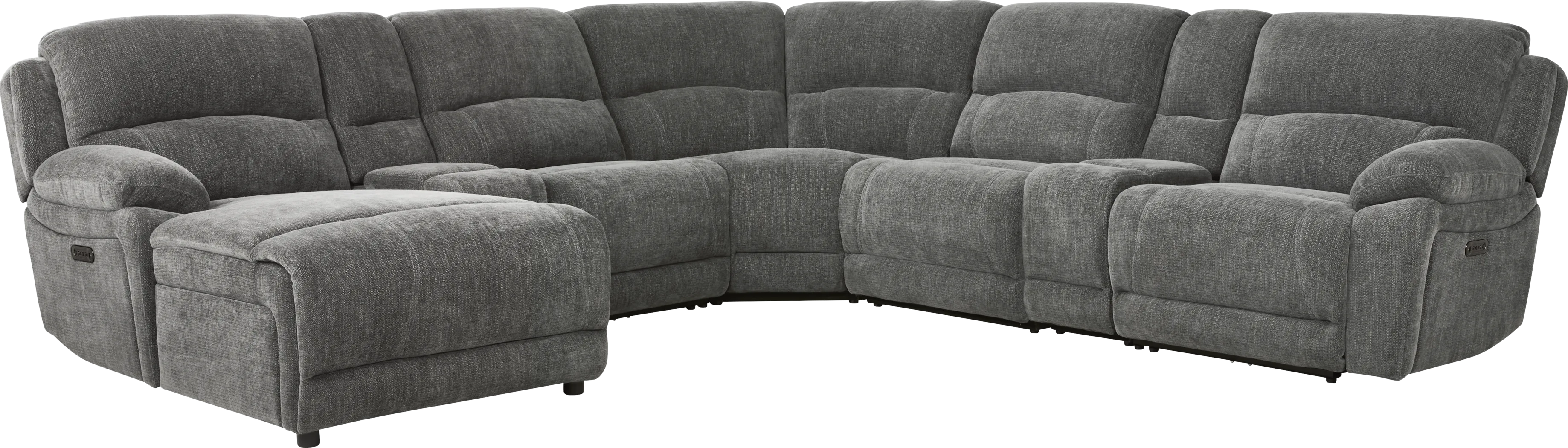Douglas Park Charcoal 7 Pc Dual Power Reclining Sectional - Thumbnail - Image 3