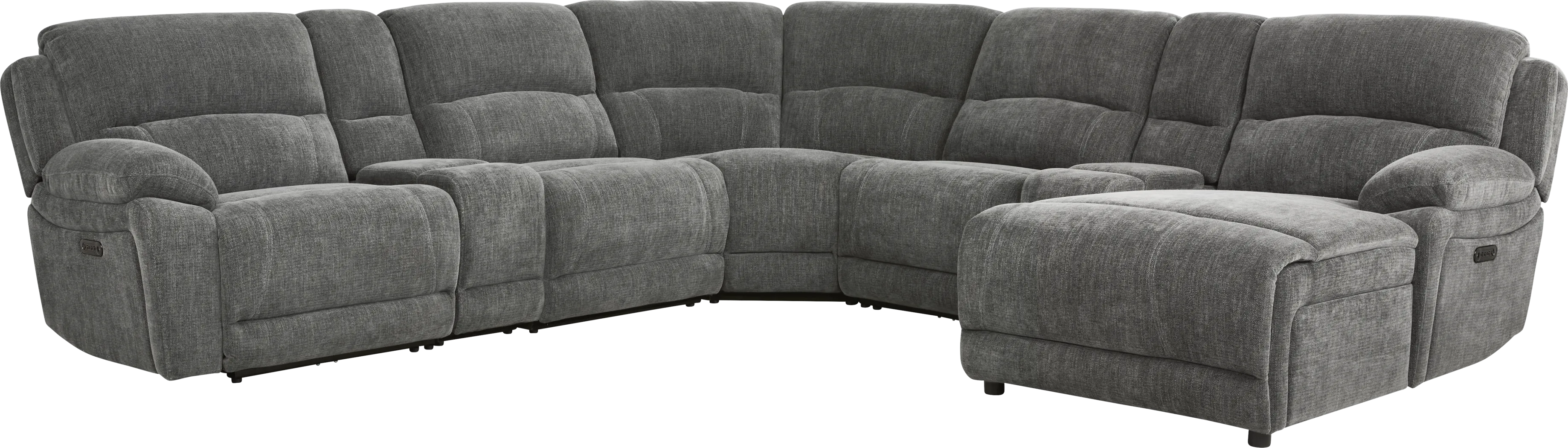 Douglas Park Charcoal 7 Pc Dual Power Reclining Sectional - Thumbnail - Image 3