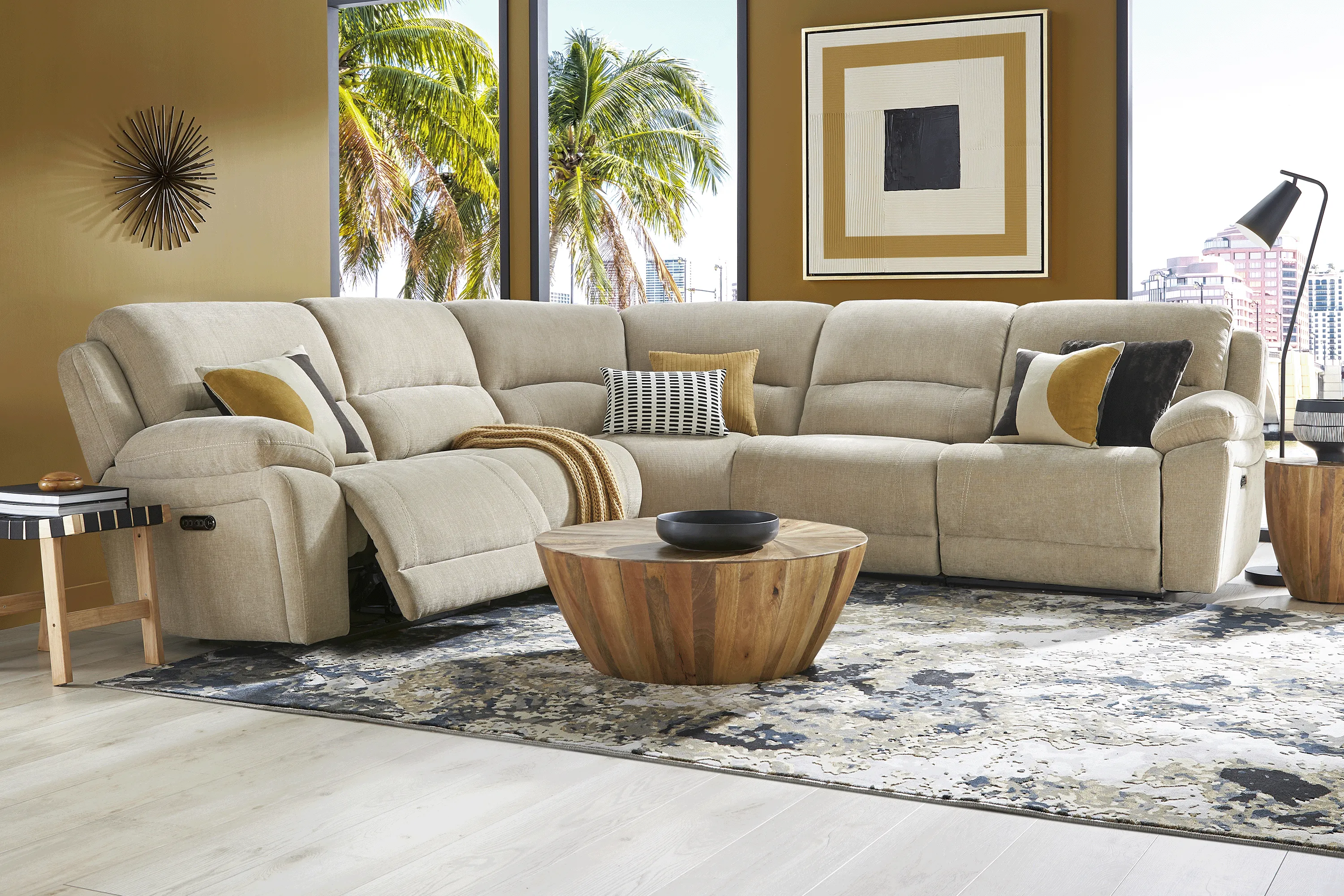 Douglas Park Sand 5 Pc Dual Power Reclining Sectional - Thumbnail - Image 2