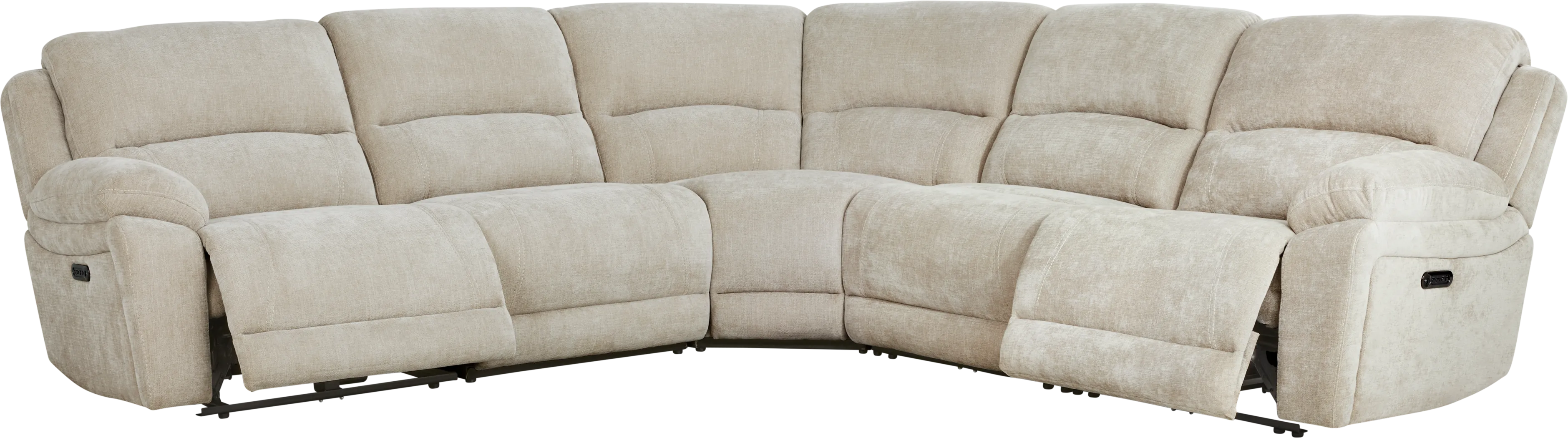 Douglas Park Sand 5 Pc Dual Power Reclining Sectional - Thumbnail - Image 1