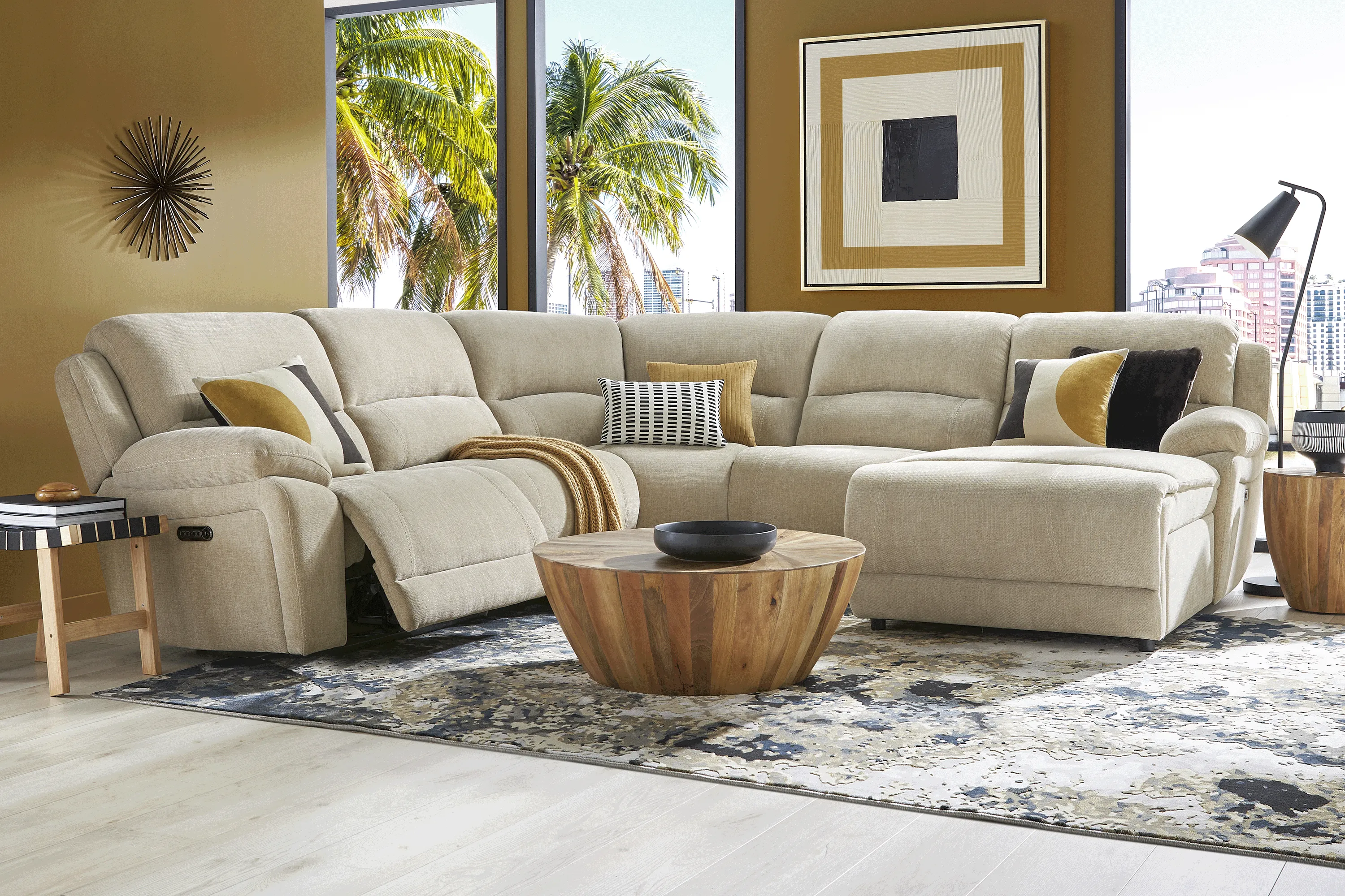 Douglas Park Sand 5 Pc Dual Power Reclining Sectional - Thumbnail - Image 2