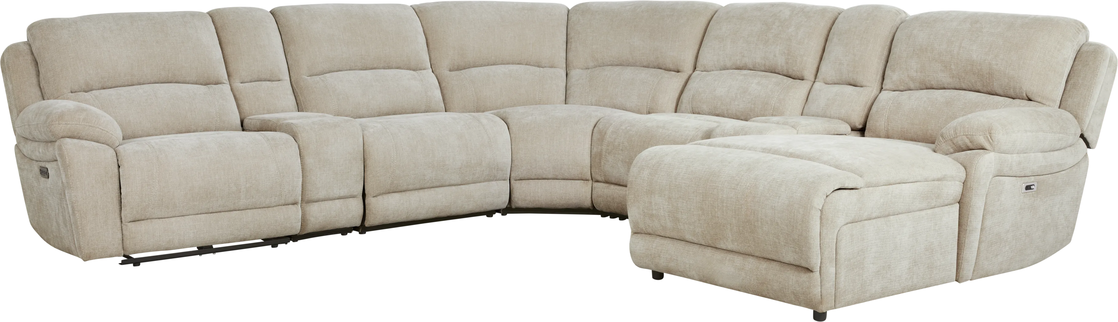 Douglas Park Sand 7 Pc Dual Power Reclining Sectional - Thumbnail - Image 3