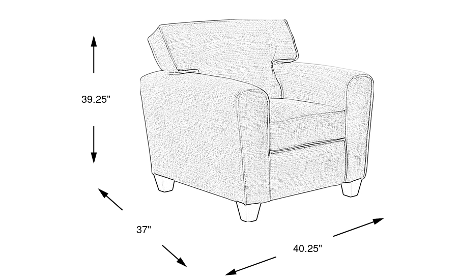 Dimension Image. Please refer to the Dimension Tab on this page for dimension details.