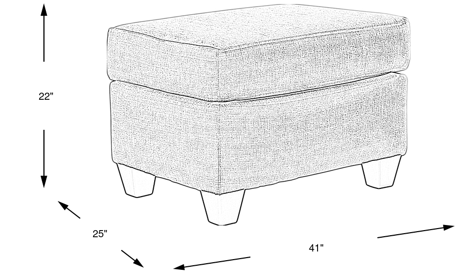 Dimension Image. Please refer to the Dimension Tab on this page for dimension details.