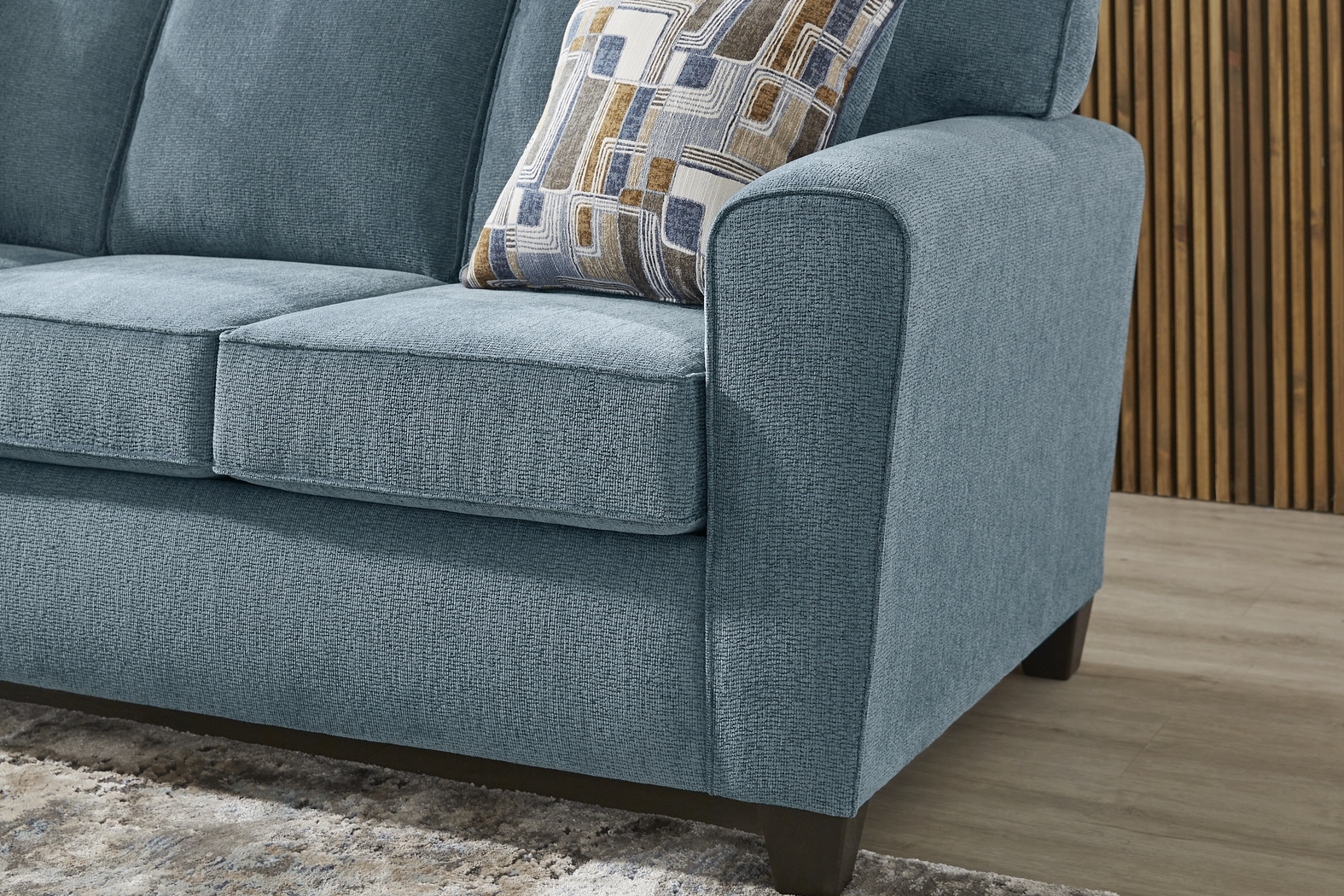 Dover Blue 7 Pc Living Room with Sleeper Sofa - Thumbnail - Image 5