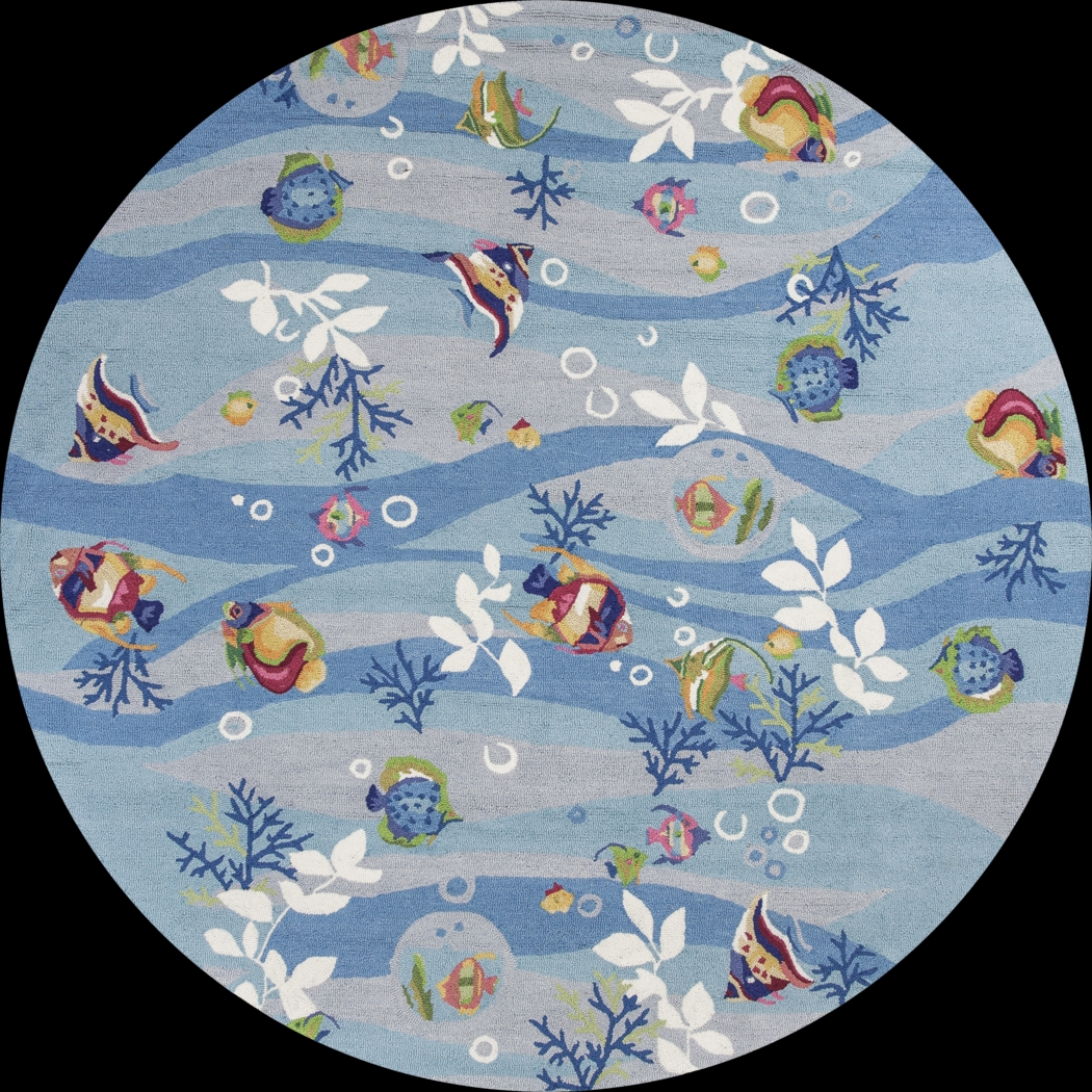 Dover Port Blue 7'6 Round Rug - Thumbnail - Image 1