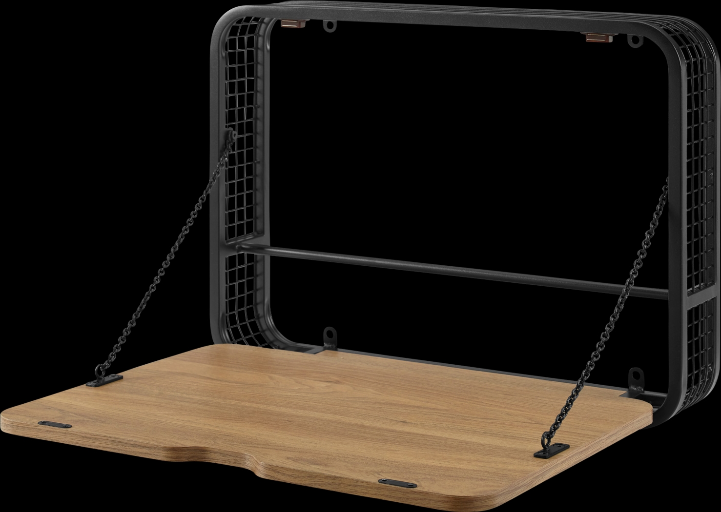 Dovewood Brown Wall Mount Desk - Thumbnail - Image 2