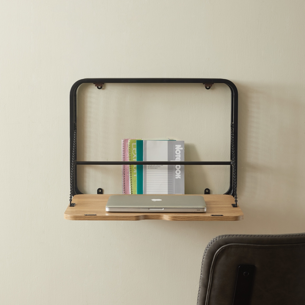 Dovewood Brown Wall Mount Desk - Thumbnail - Image 5