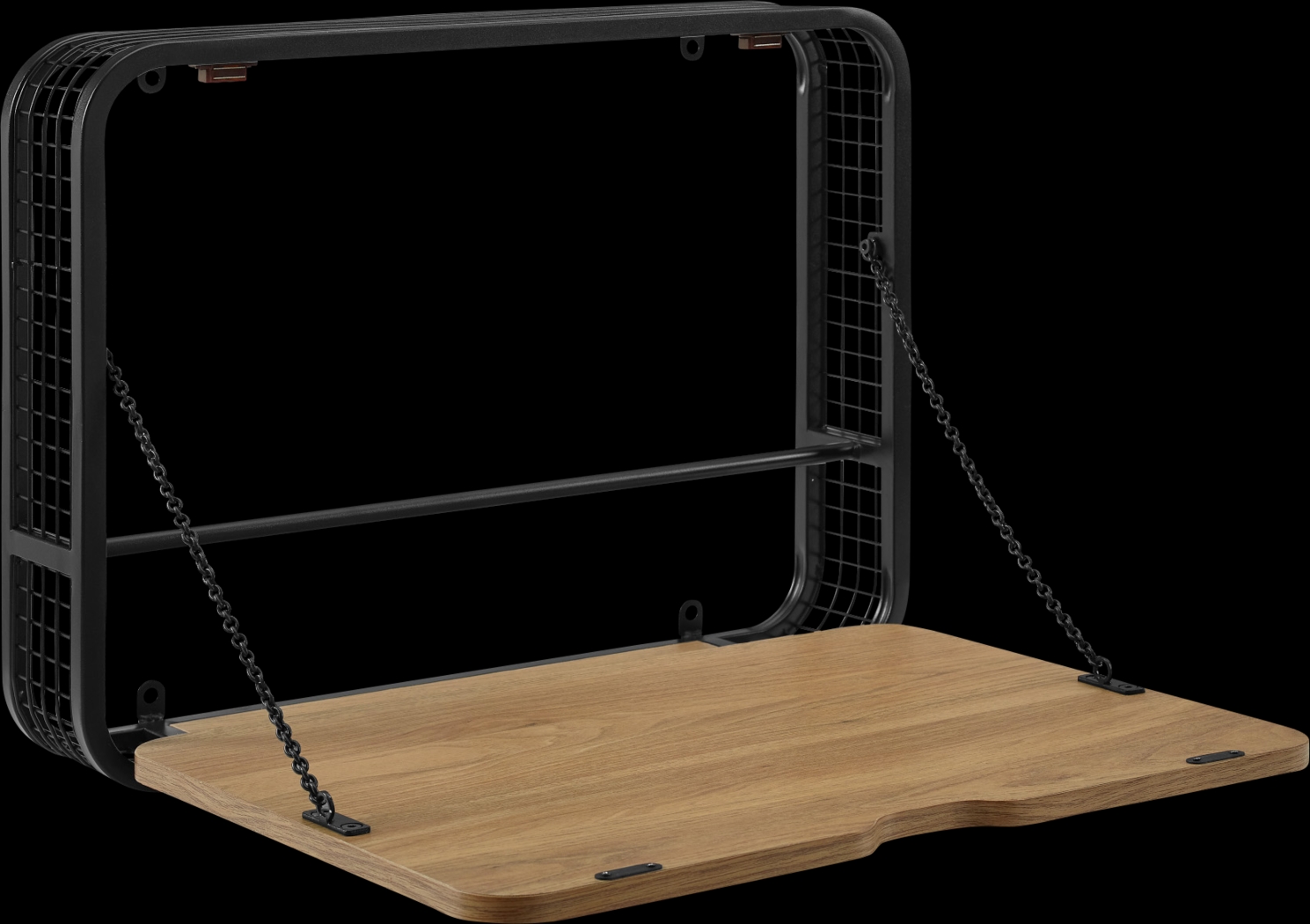 Dovewood Brown Wall Mount Desk - Thumbnail - Image 1