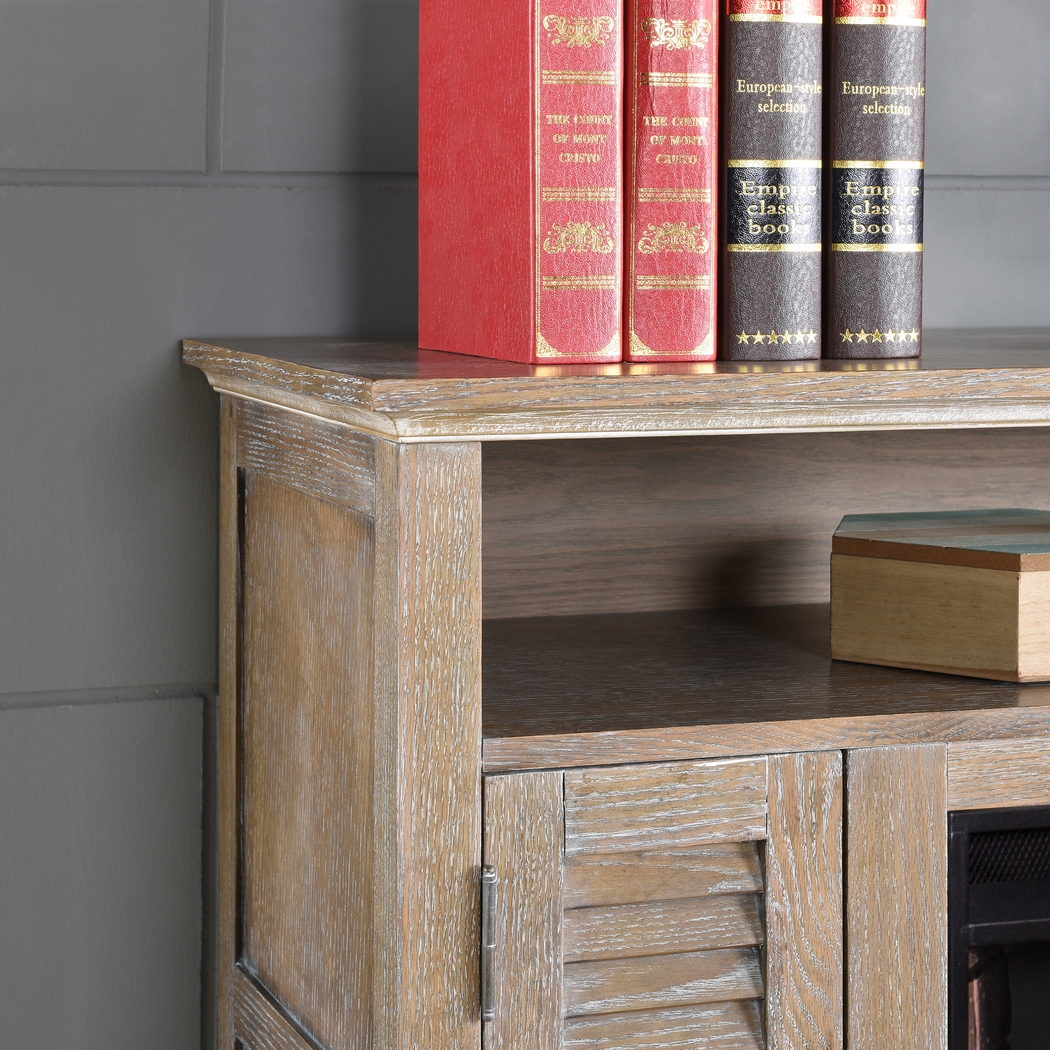 Dovnick Oak 48 in. Console with Electric Fireplace - Thumbnail - Image 3