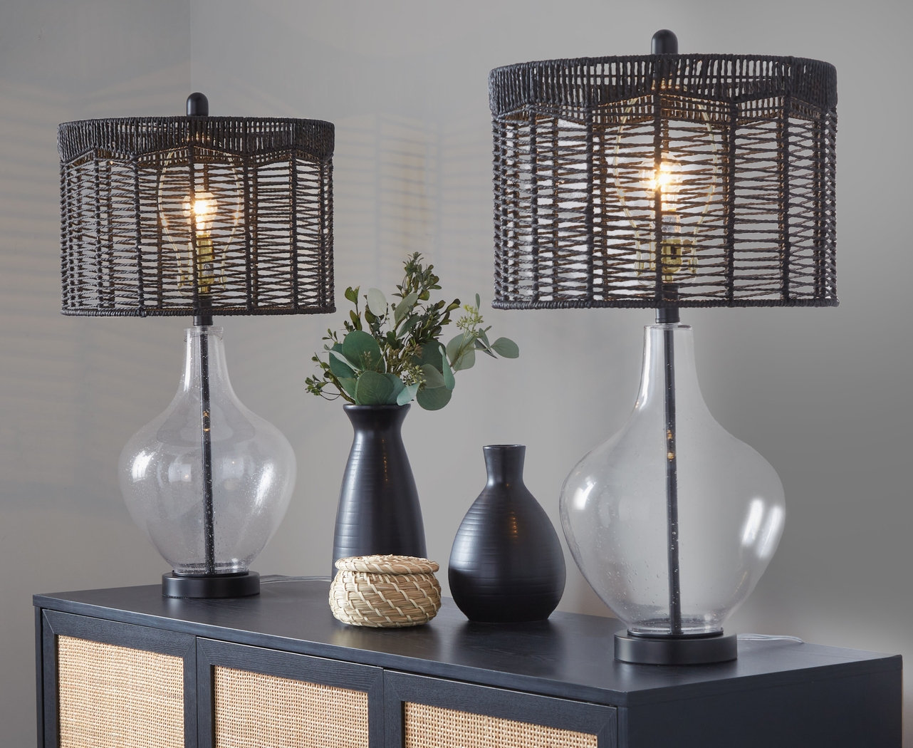 Dowell Bend Black Table Lamps, Set of 2 - Thumbnail - Image 2