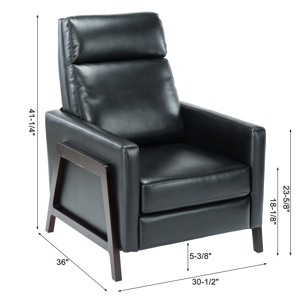 Doyers Black Push Back Recliner - Thumbnail - Image 9