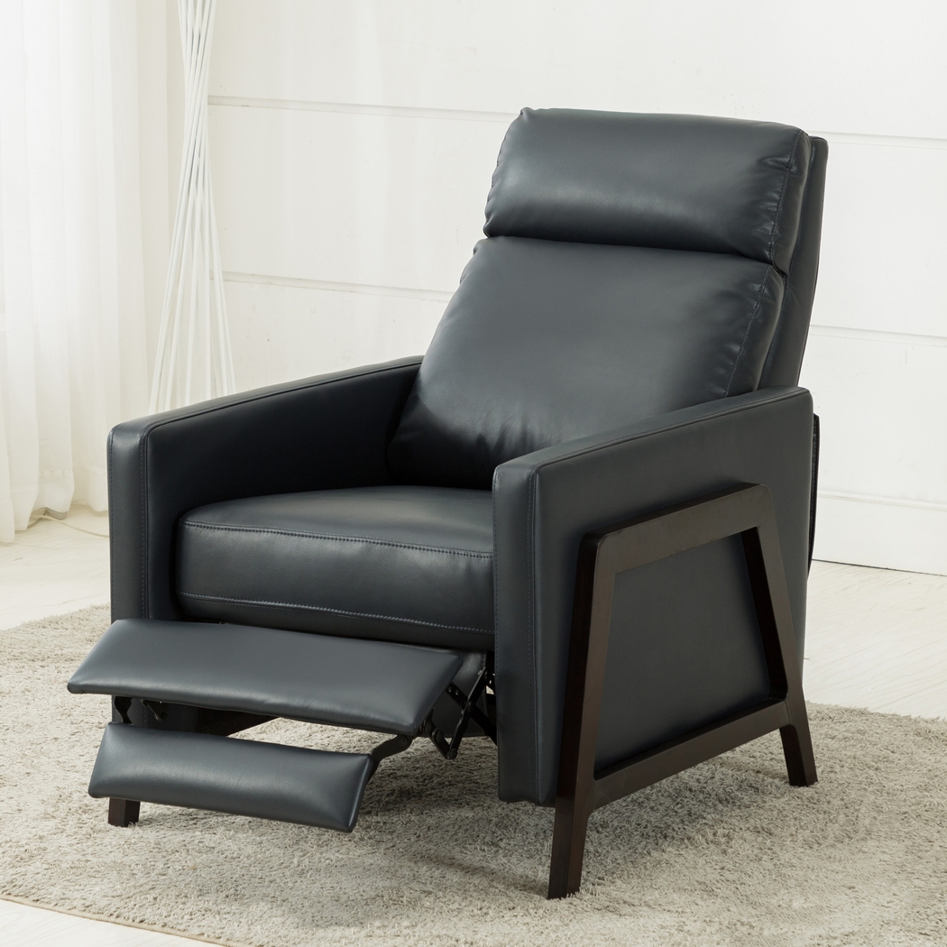Doyers Blue Push Back Recliner - Thumbnail - Image 8