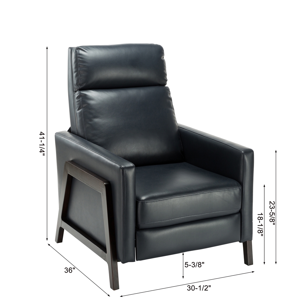 Doyers Blue Push Back Recliner - Thumbnail - Image 9