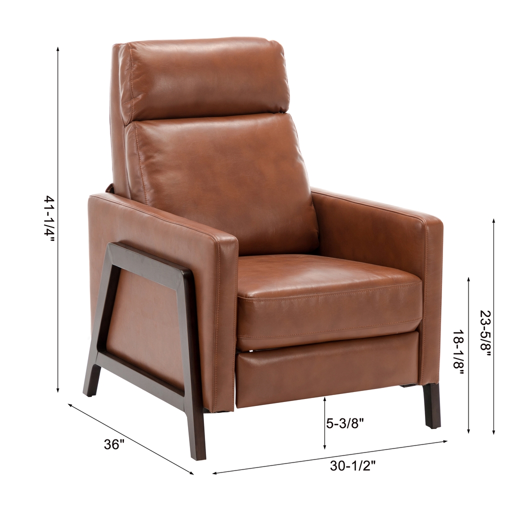 Doyers Brown Push Back Recliner - Thumbnail - Image 7