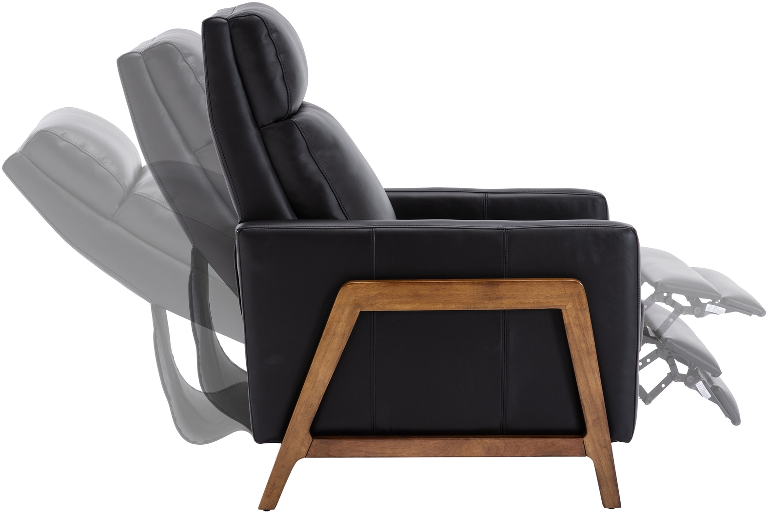 Doyers II Black Push Back Recliner - Thumbnail - Image 5