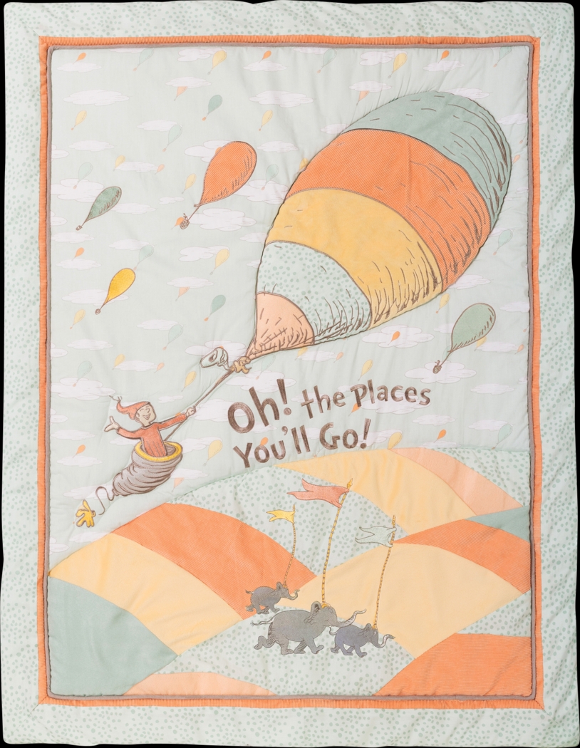 Dr. Seuss Oh, the Places You'll Go! Beige 5 Pc Baby Bedding Set - Thumbnail - Image 9