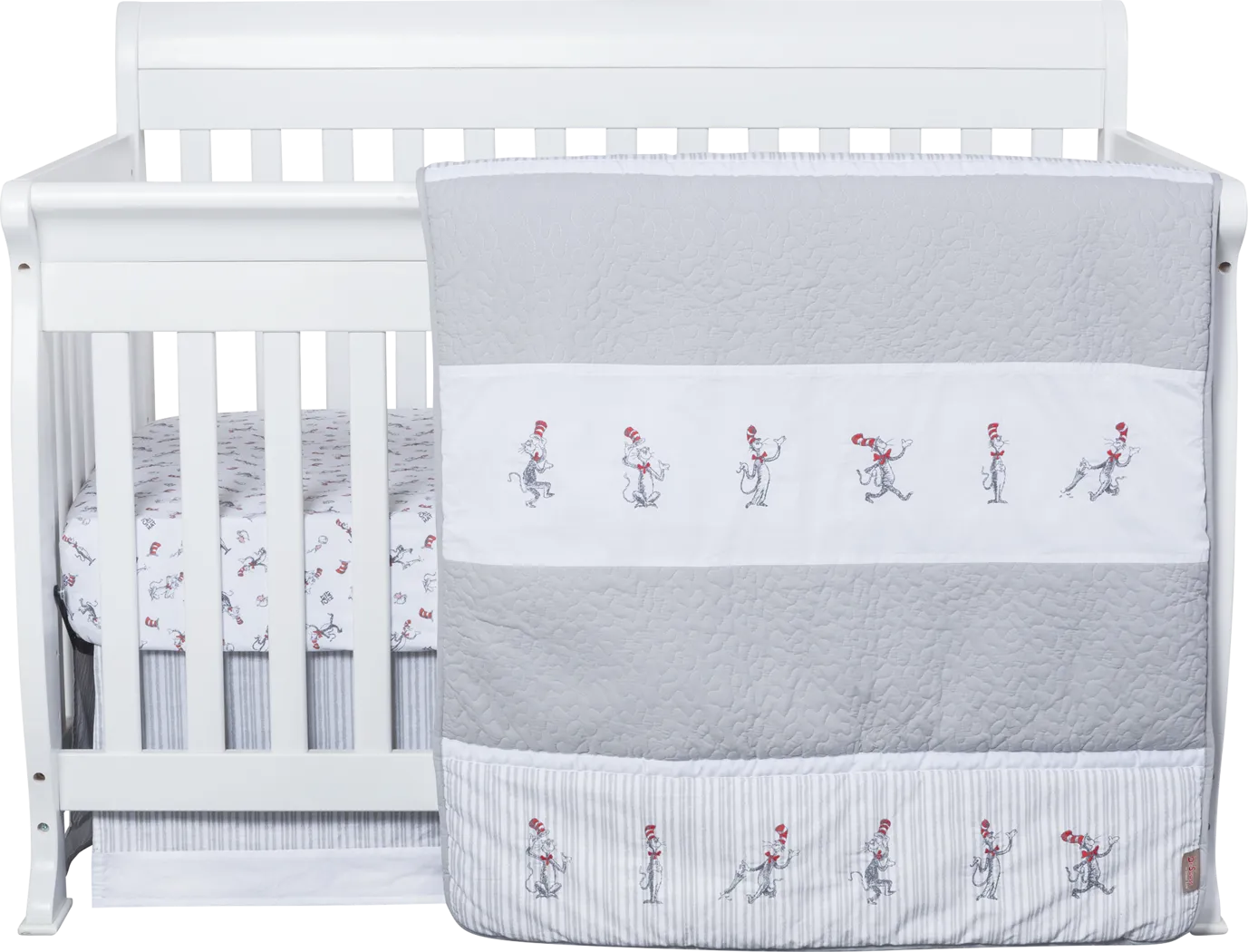 Dr. Seuss The Cat in the Hat Comes Back Gray 4 Pc Baby Bedding Set - Thumbnail - Image 3