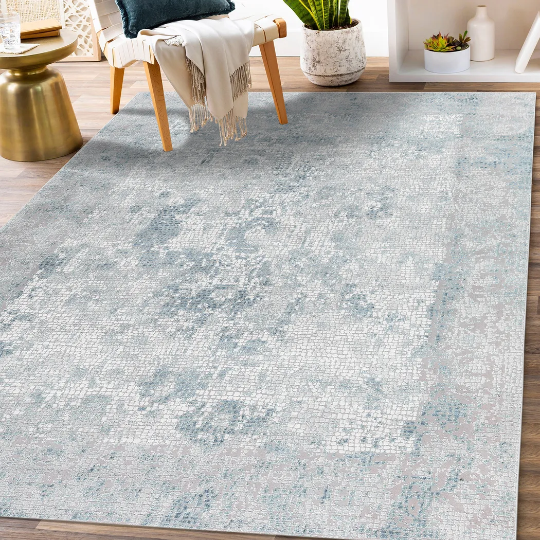 Drabeuge Blue 10'3 x 14' Rug - Thumbnail - Image 2
