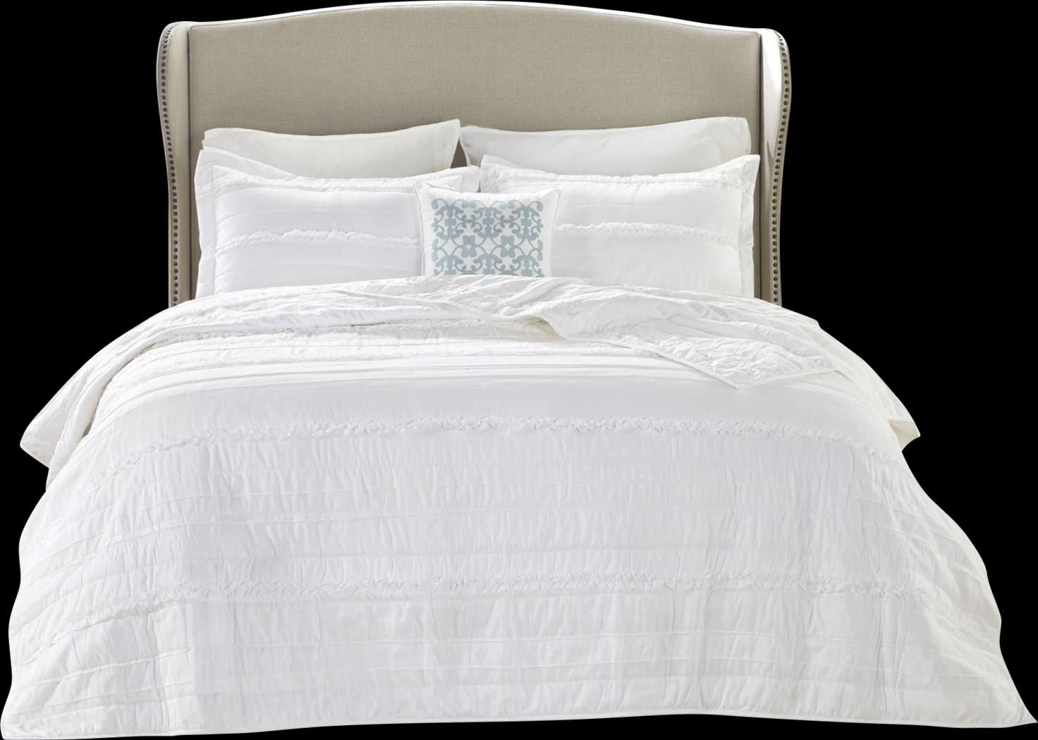 Dracaena White 4 Pc Full/Queen Quilt Set - Thumbnail - Image 10