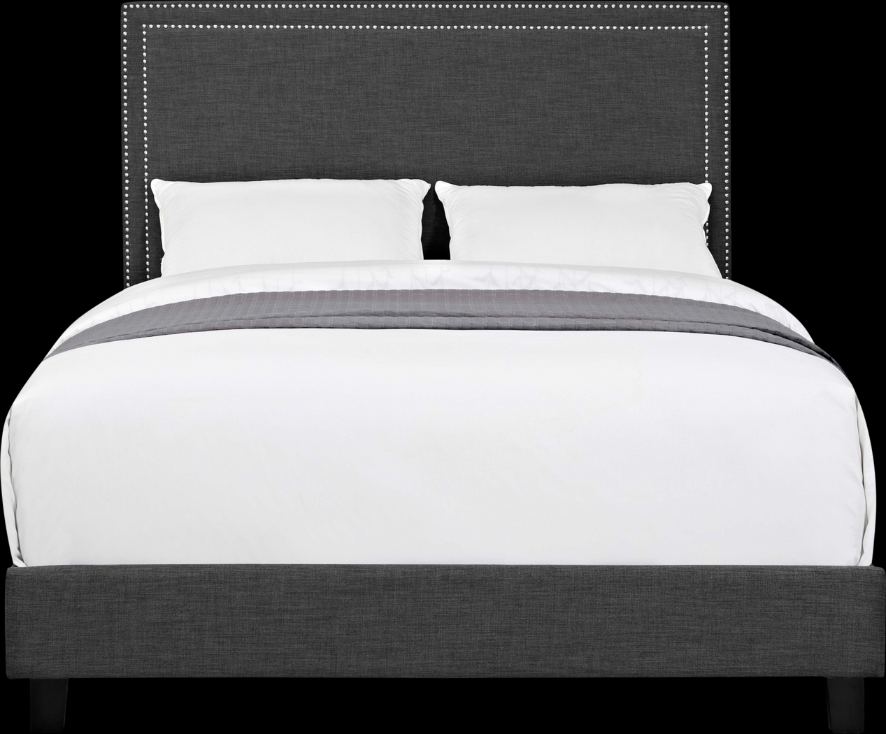 Draeger Charcoal Queen Platform Bed - Thumbnail - Image 3