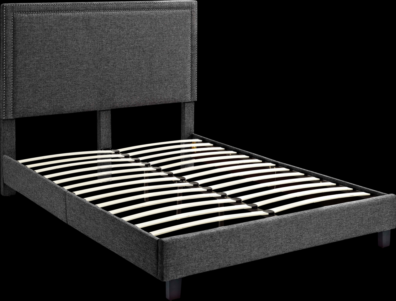 Draeger Charcoal Queen Platform Bed - Thumbnail - Image 6