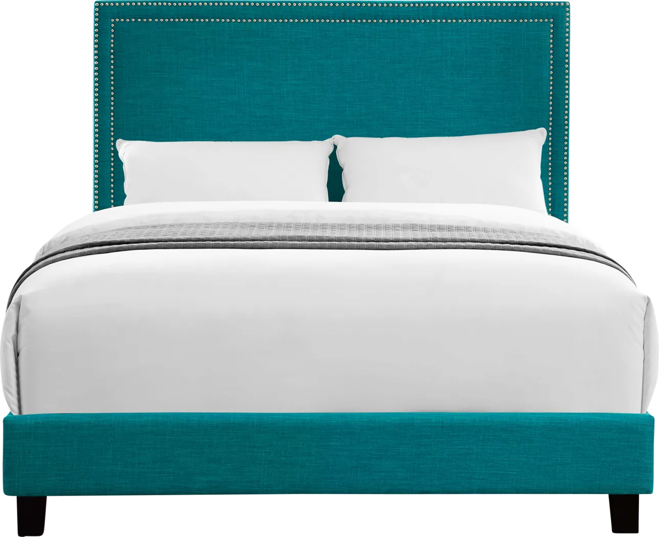 Draeger Teal Queen Platform Bed - Thumbnail - Image 3