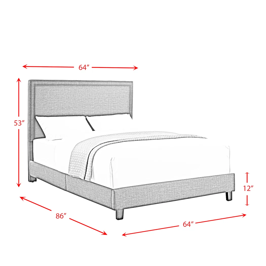 Draeger Teal Queen Platform Bed - Thumbnail - Image 8