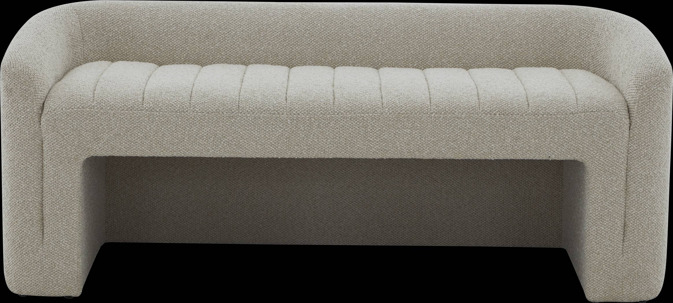 Draper Beige Accent Bench - Thumbnail - Image 2