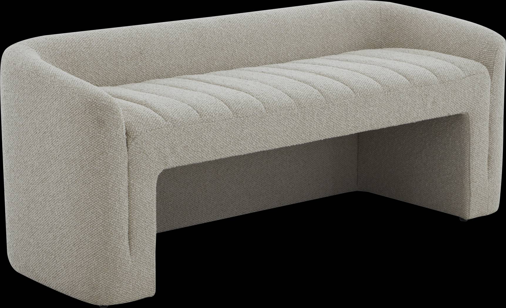Draper Beige Accent Bench - Thumbnail - Image 1