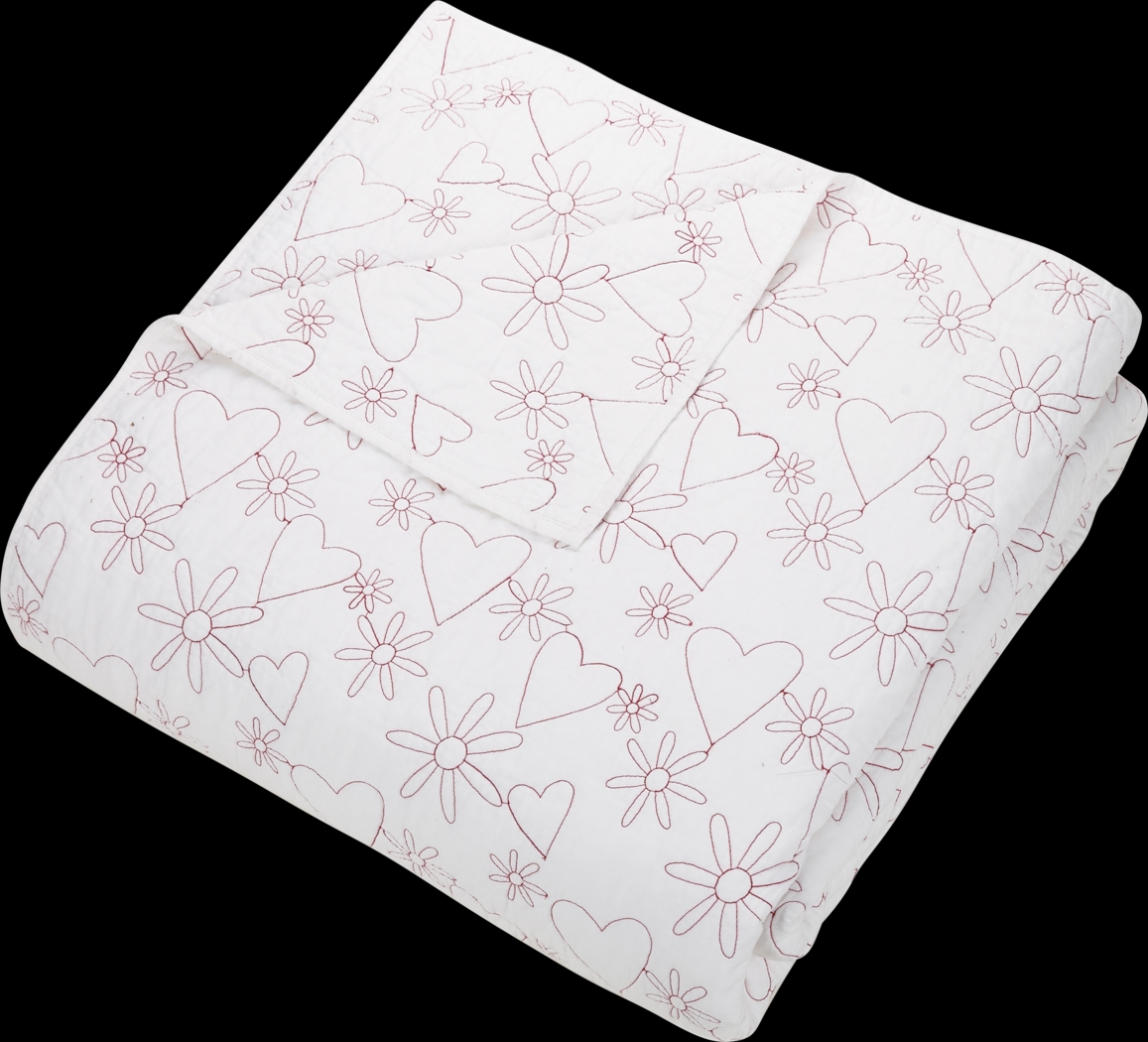 Draya White 3 Pc Full/Queen Comforter Set - Thumbnail - Image 5