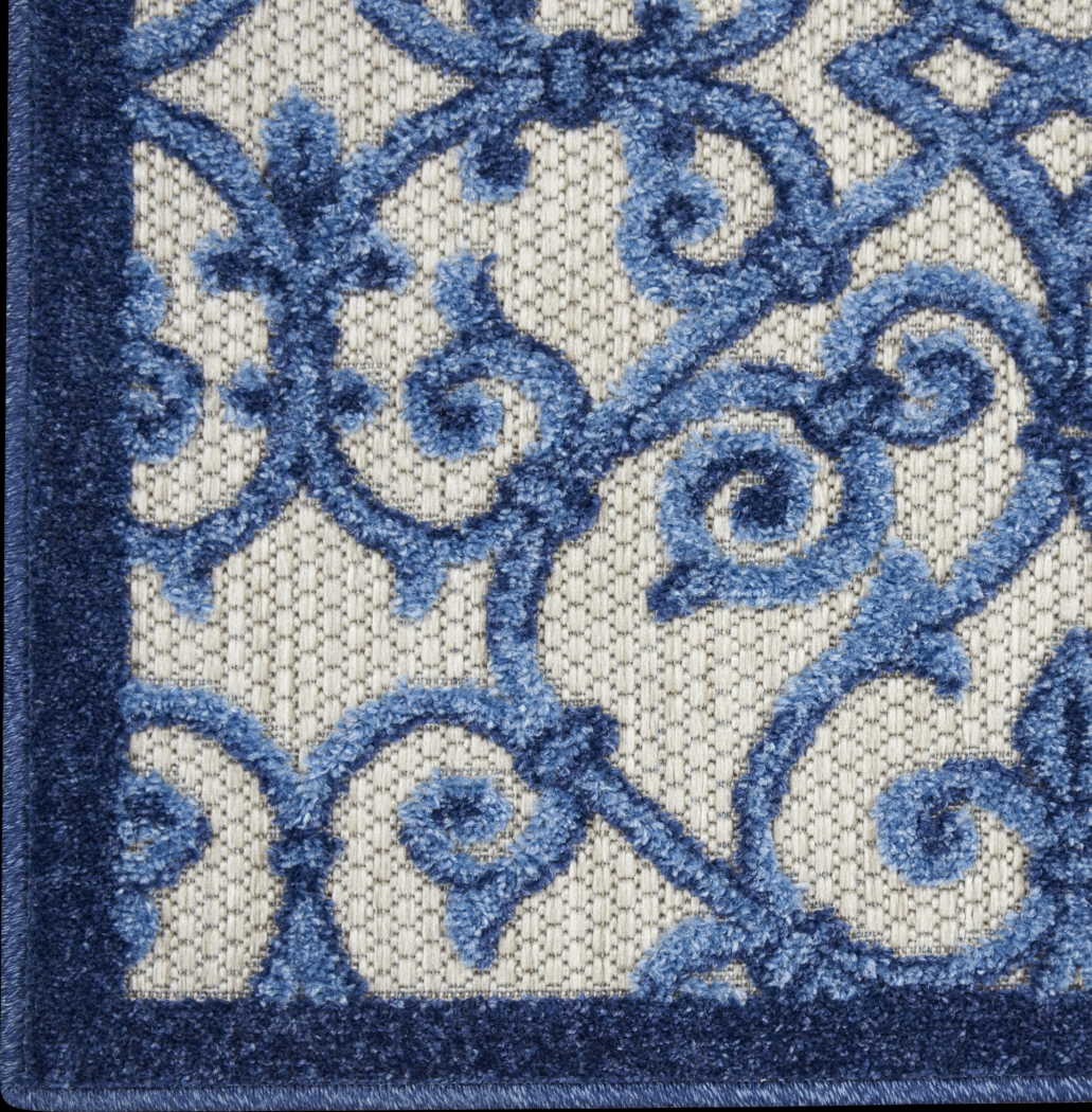 Drayce Blue 5' x 8' Indoor/Outdoor Rug - Thumbnail - Image 5