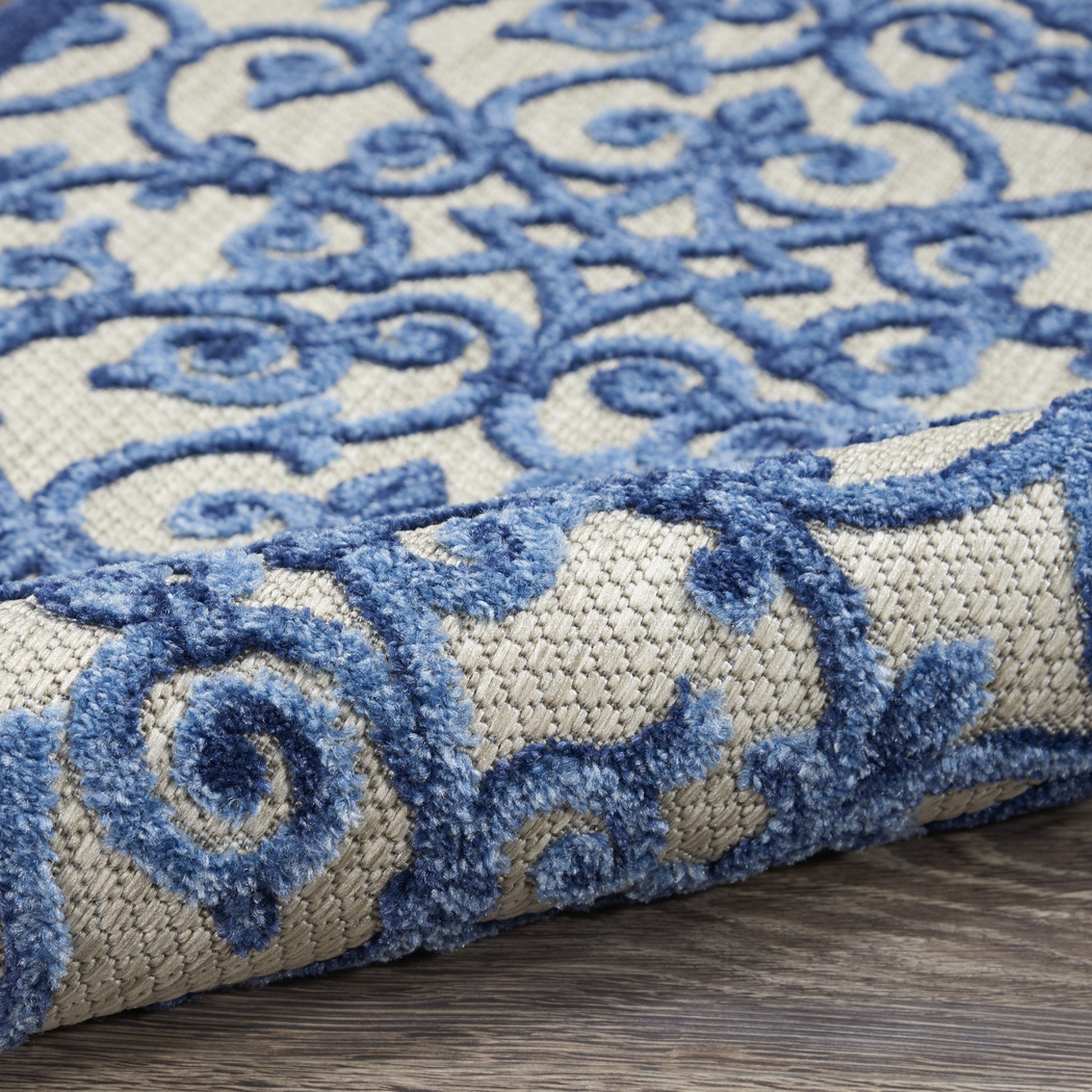Drayce Blue 8' x 11' Indoor/Outdoor Rug - Thumbnail - Image 2