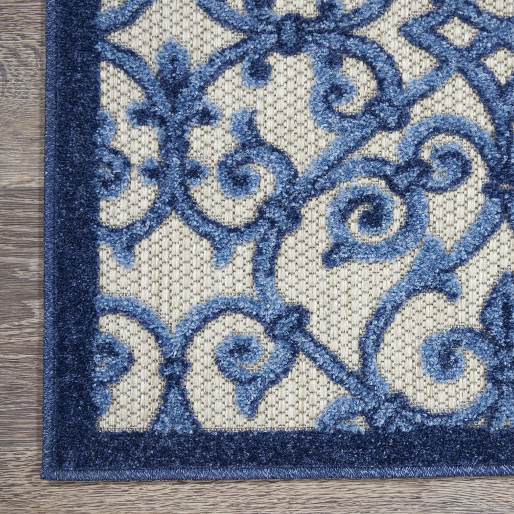 Drayce Blue 8' x 11' Indoor/Outdoor Rug - Thumbnail - Image 3