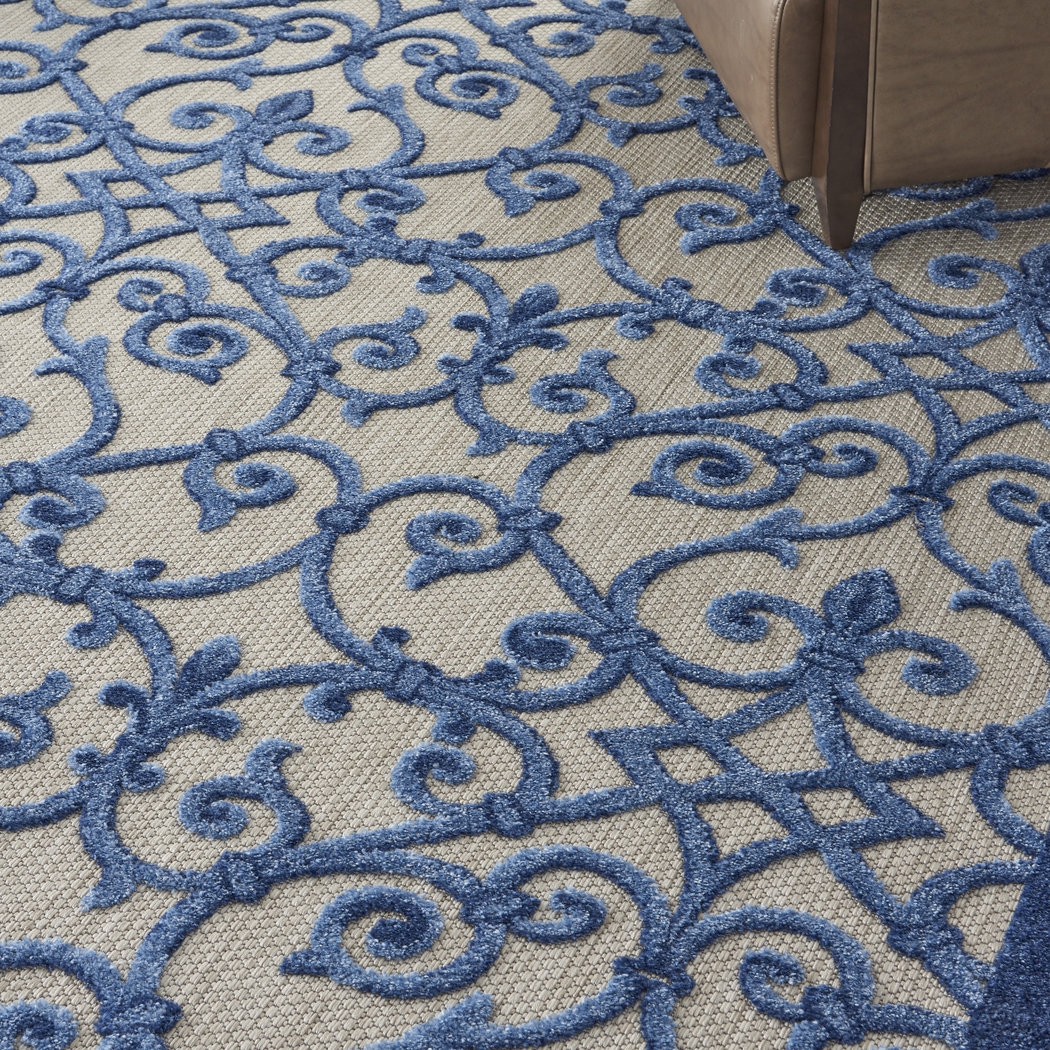 Drayce Blue 8' x 11' Indoor/Outdoor Rug - Thumbnail - Image 10
