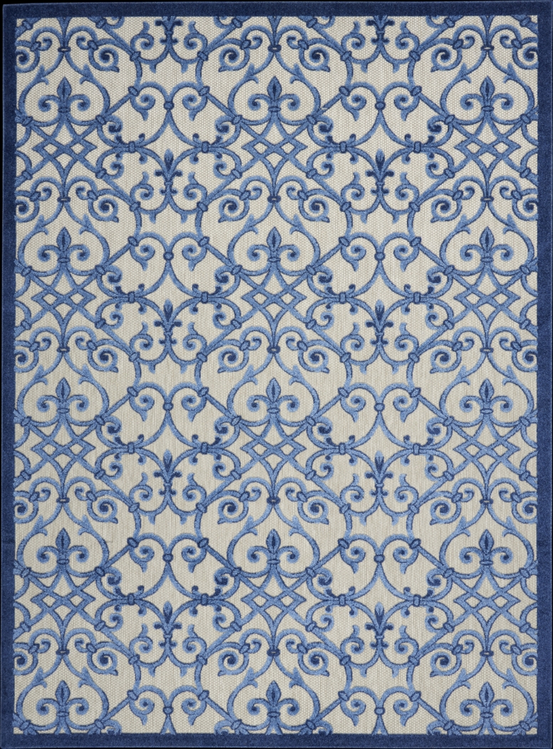 Drayce Blue 8' x 11' Indoor/Outdoor Rug - Thumbnail - Image 1