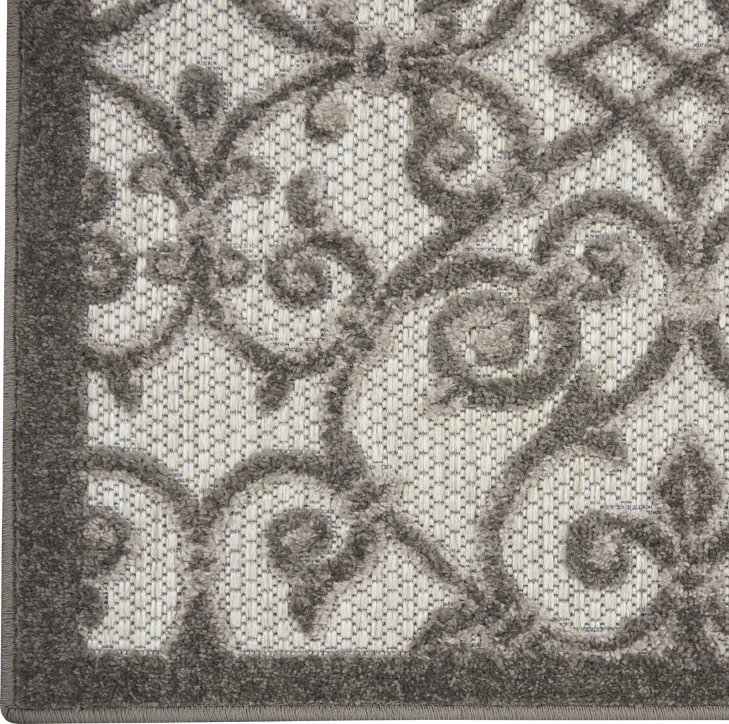 Drayce Gray 5' x 8' Indoor/Outdoor Rug - Thumbnail - Image 5