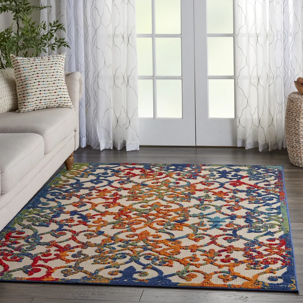 Drayce Multi 5' x 8' Indoor/Outdoor Rug - Thumbnail - Image 6