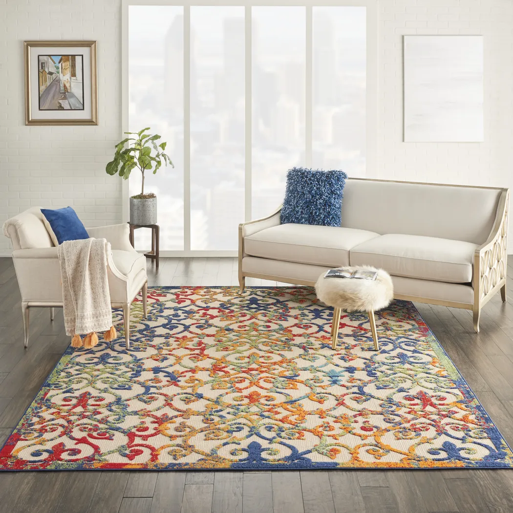Drayce Multi 5' x 8' Indoor/Outdoor Rug - Thumbnail - Image 8